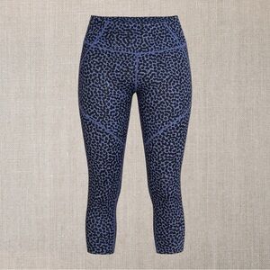 Lululemon All Sport Crop Leggings - Ace Spot Lullaby Black